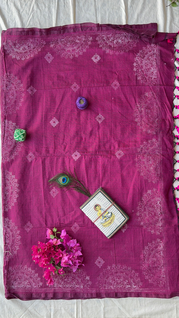 छपाई वाली सारी for Hand Work