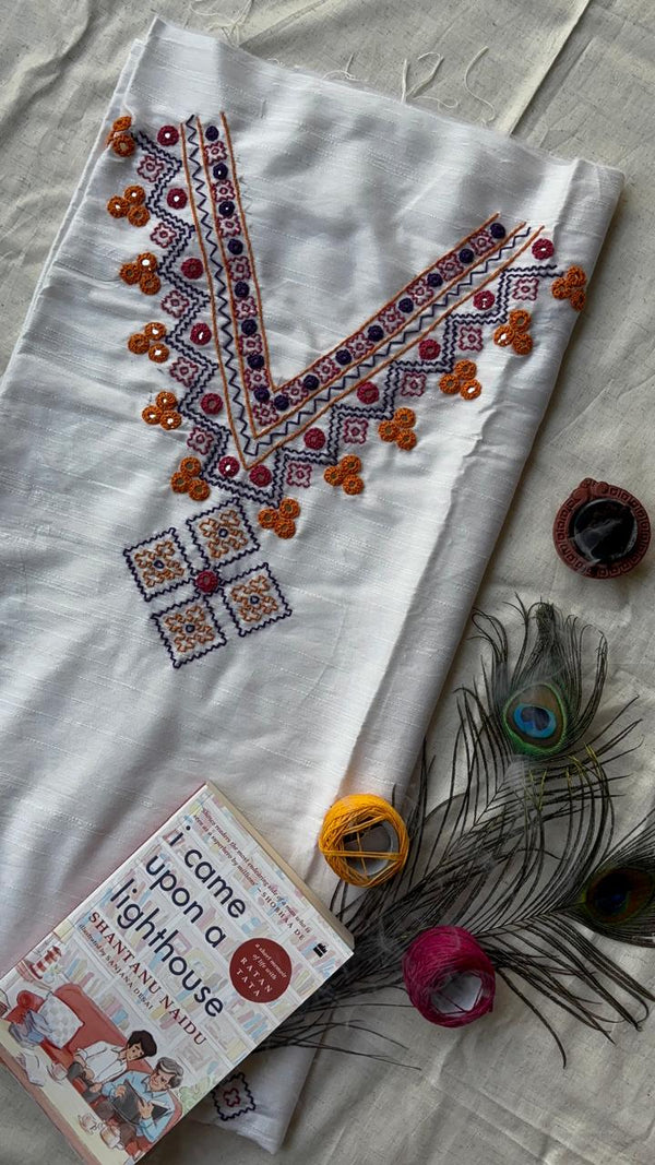 Silk Embroidered Kurti
